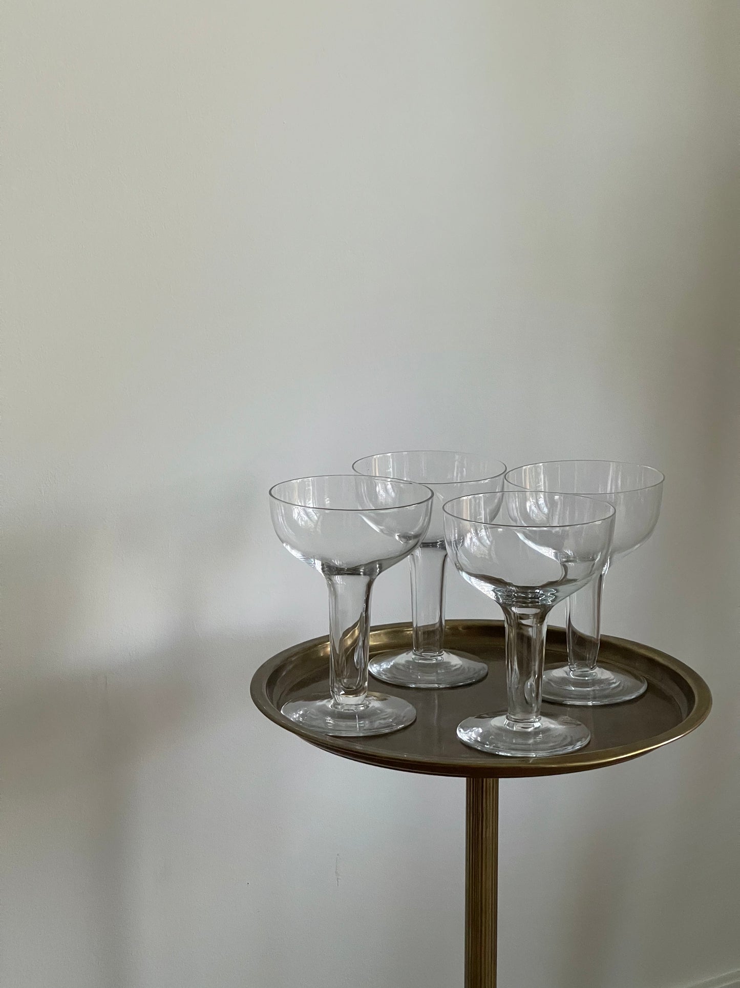 vintage hollow-stemmed coupes | four set