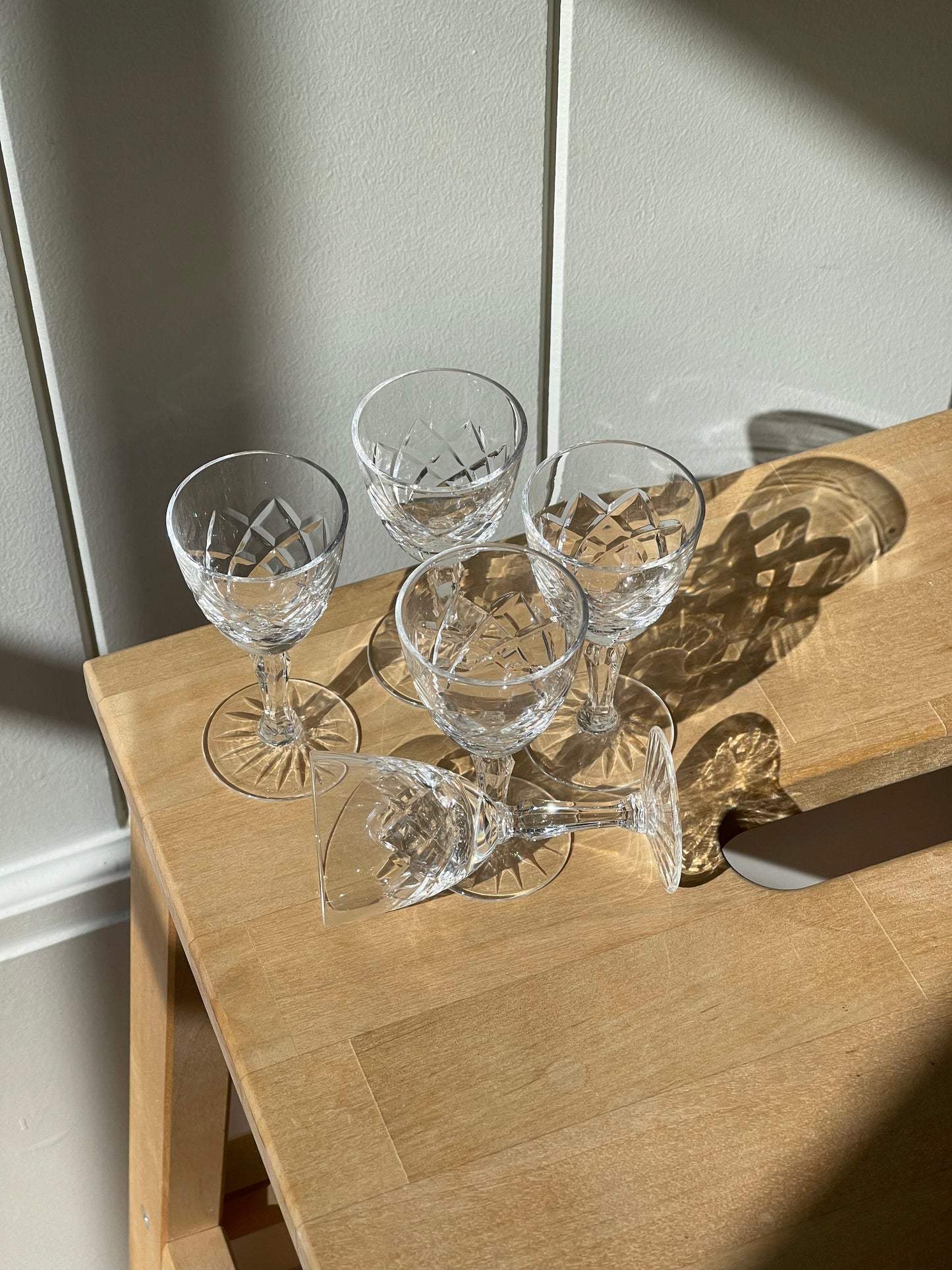 vintage, petite crystal aperitifs