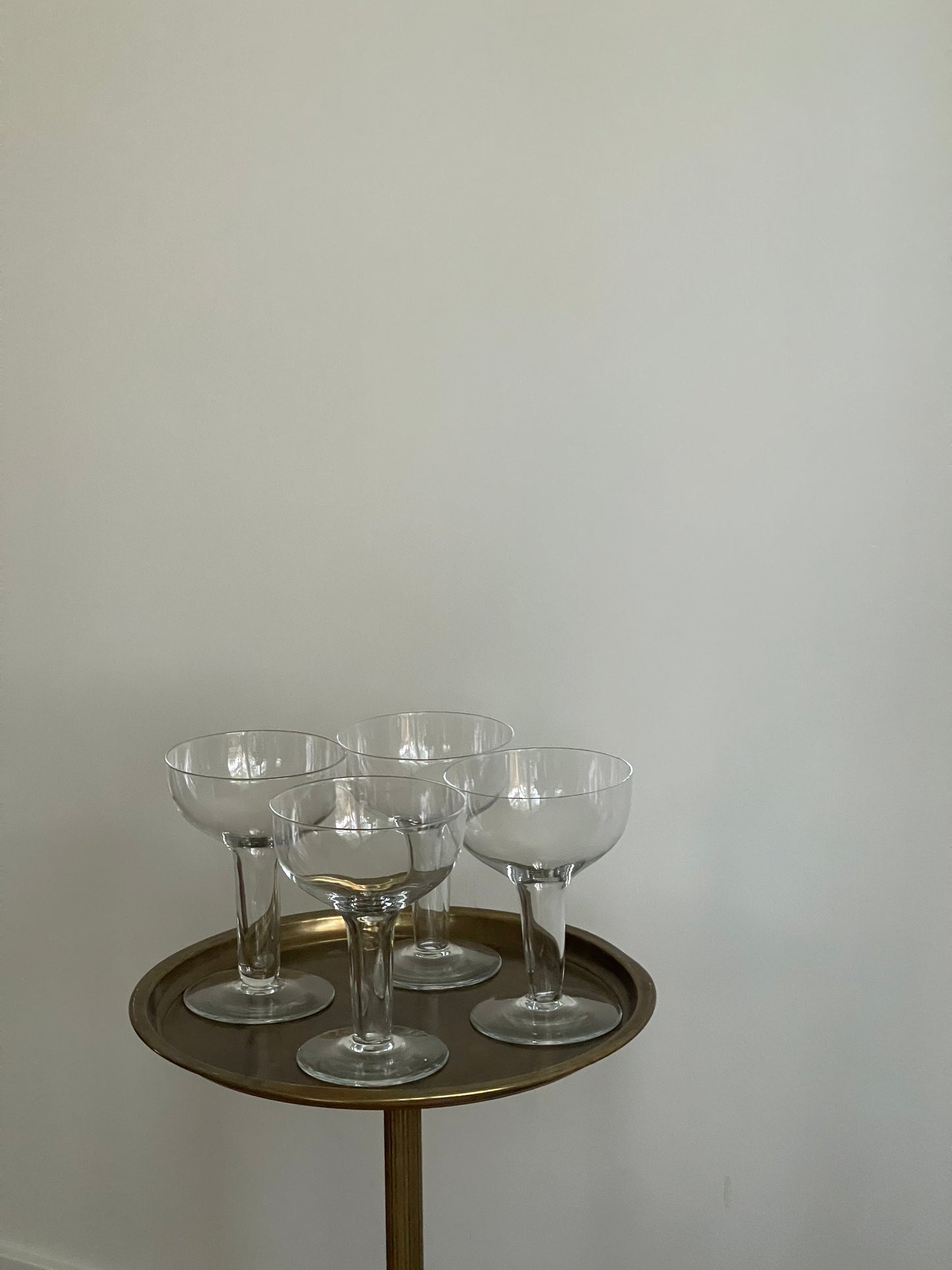 vintage hollow-stemmed coupes | four set