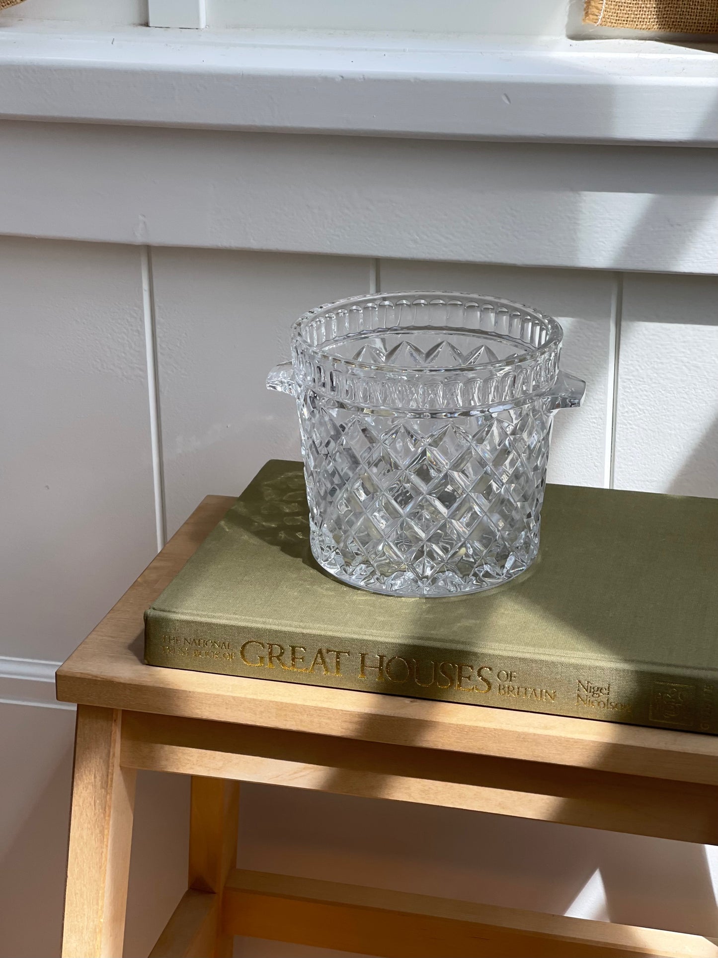 vintage crystal ice bucket