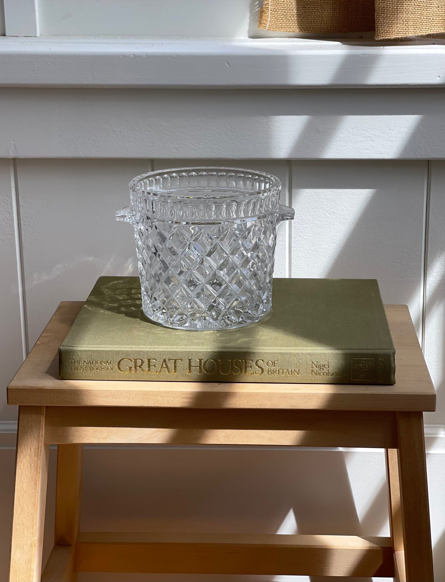 vintage crystal ice bucket