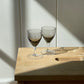 vintage, crystal smoked stemware set