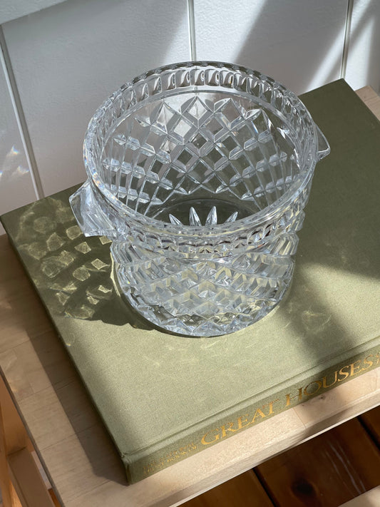 vintage crystal ice bucket
