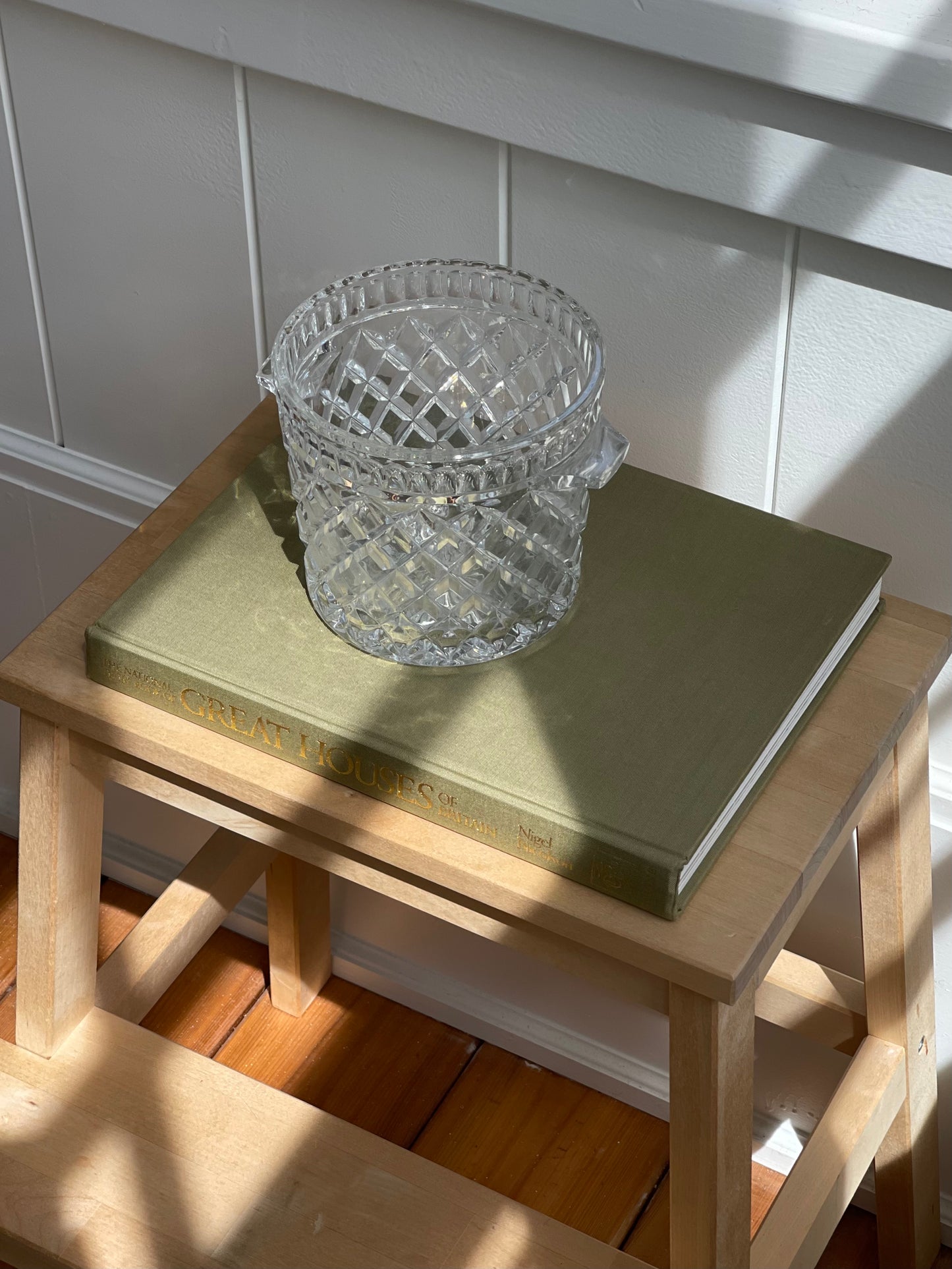 vintage crystal ice bucket