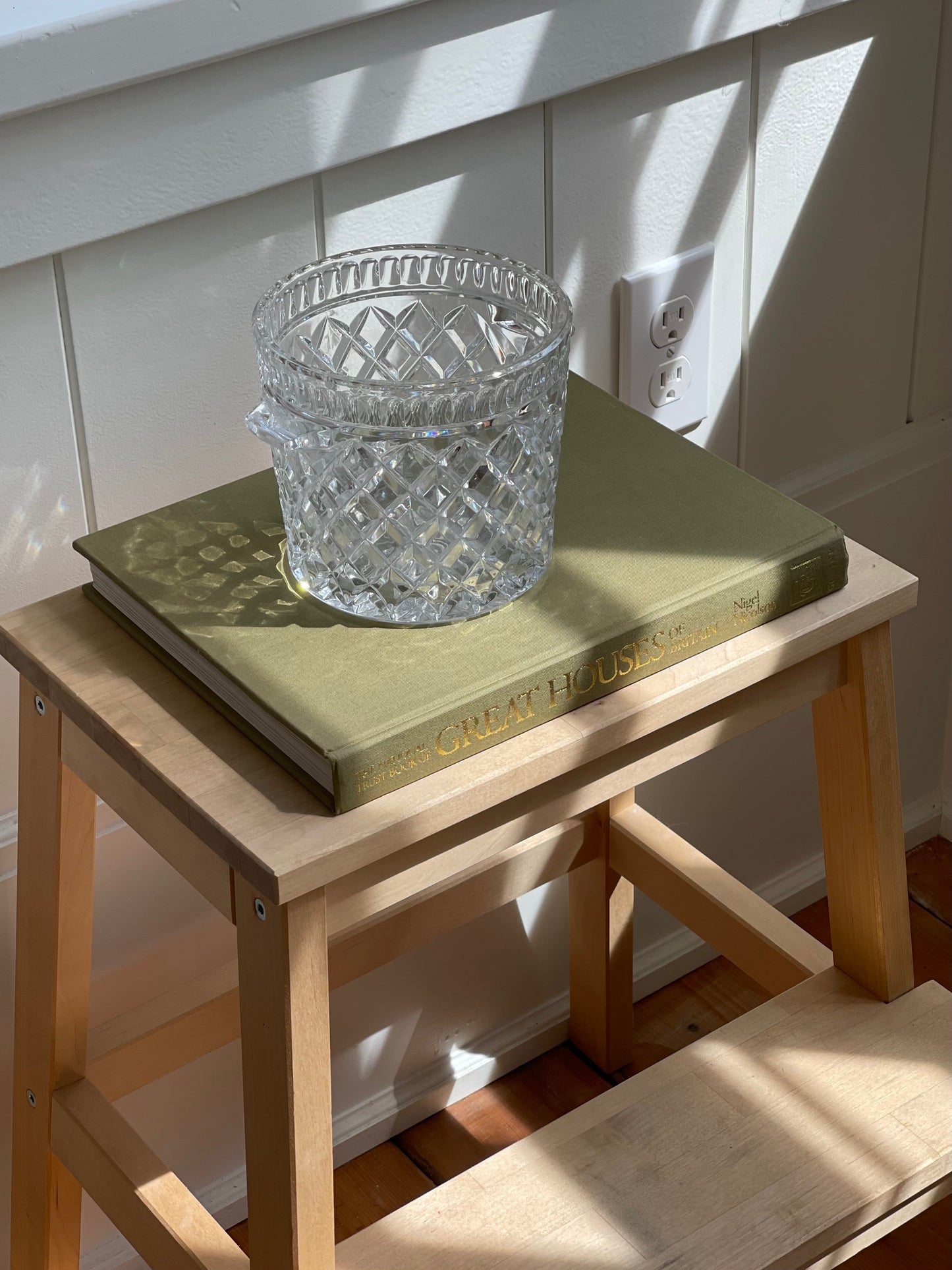 vintage crystal ice bucket