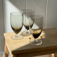 vintage, crystal smoked stemware set