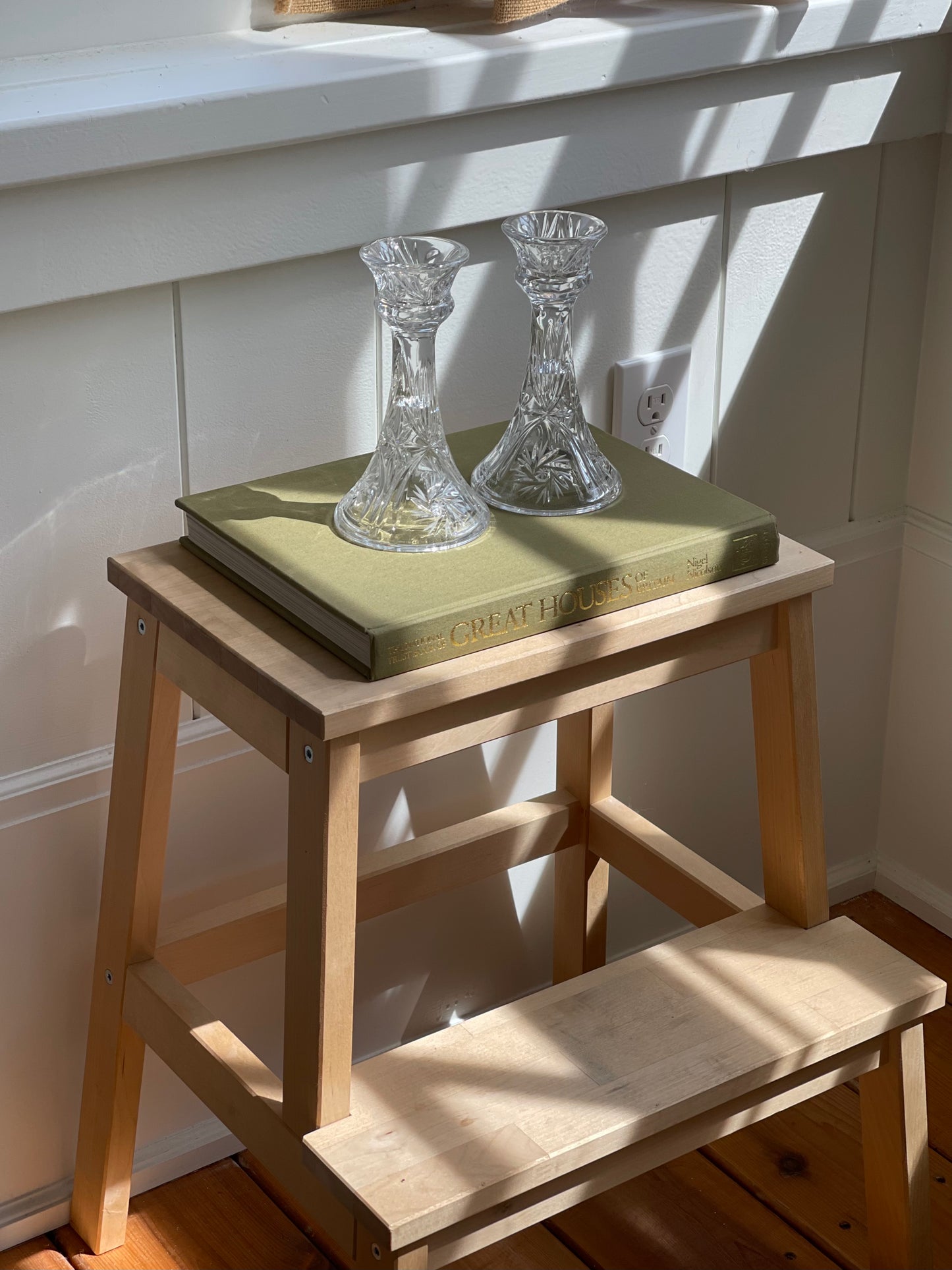 (vintage) crystal candlestick-holders