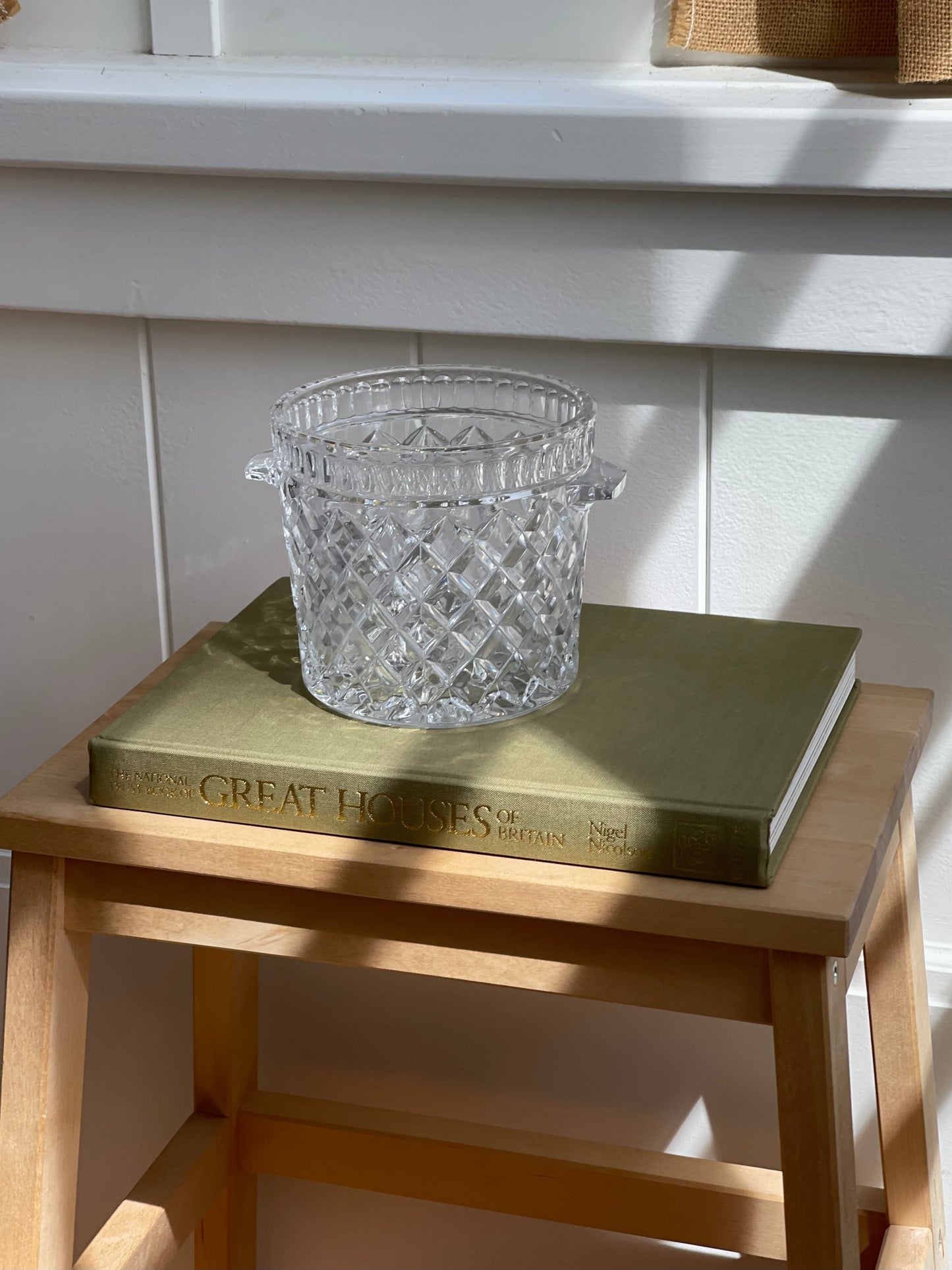 vintage crystal ice bucket