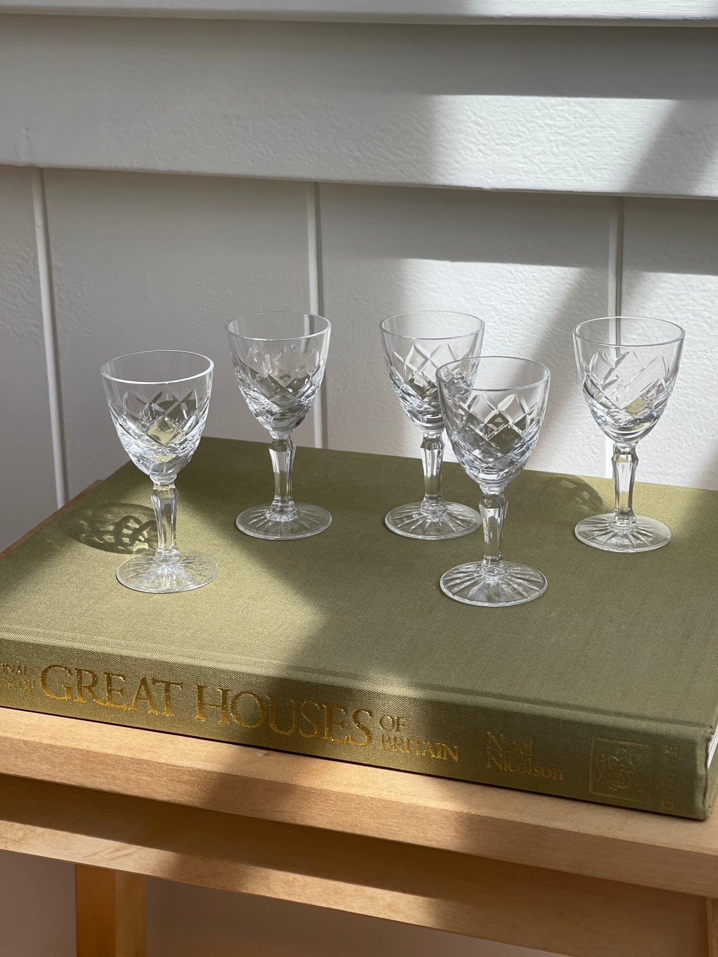 vintage, petite crystal aperitifs