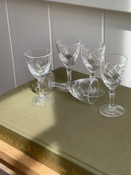 vintage, petite crystal aperitifs
