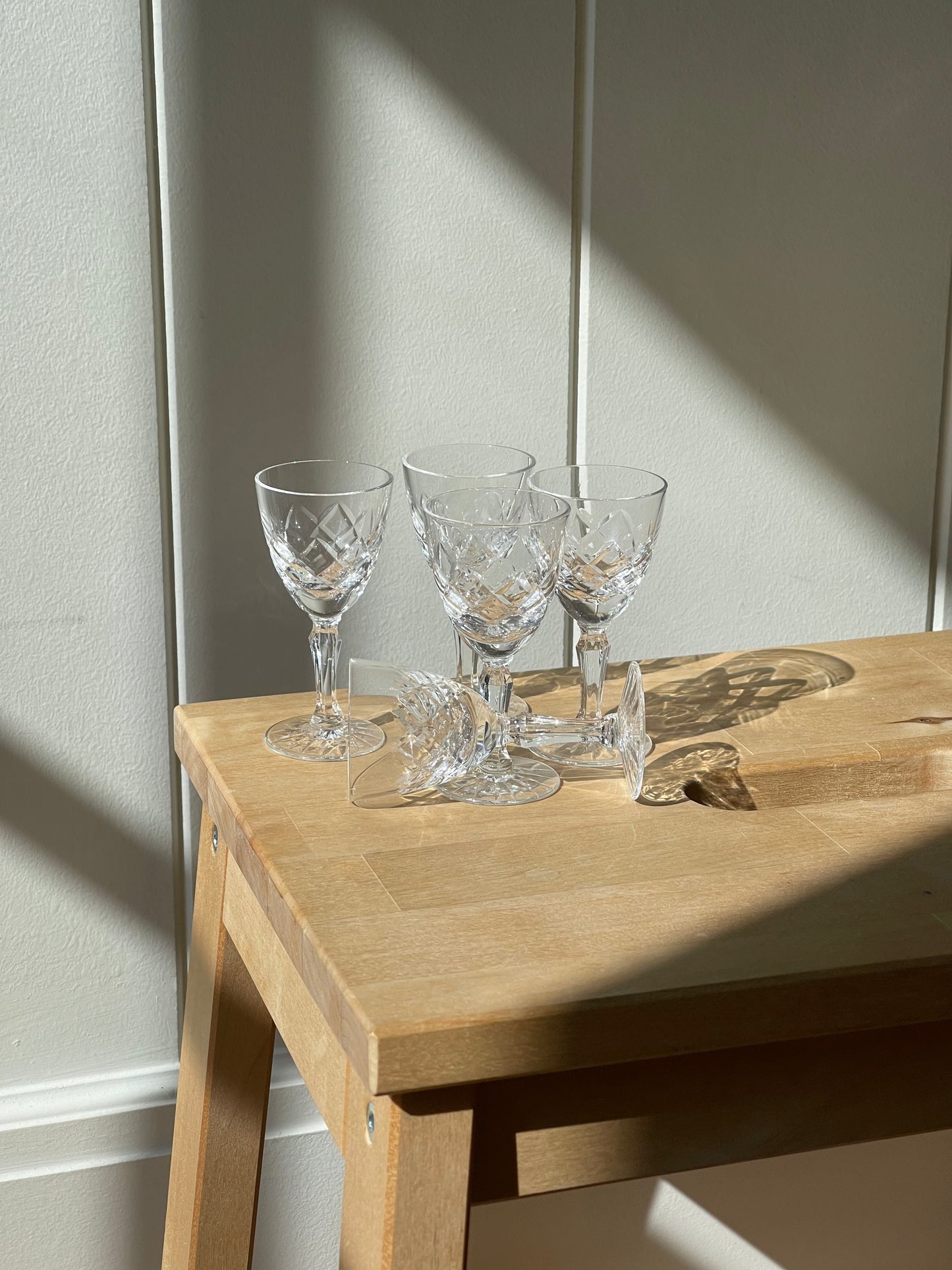 vintage, petite crystal aperitifs