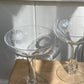 vintage floral crystal coupes with hollow stem