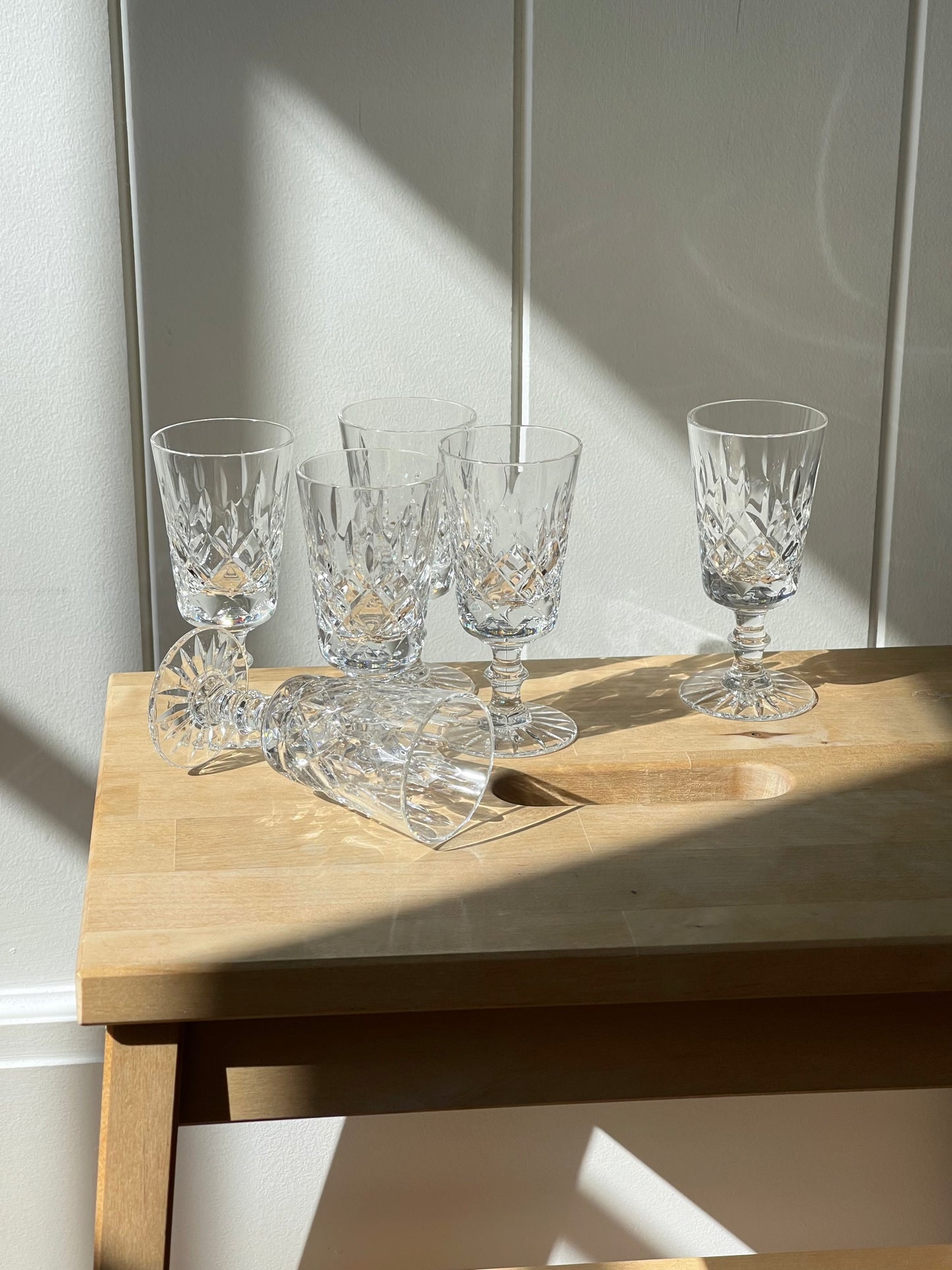 vintage, crystal aperitif set