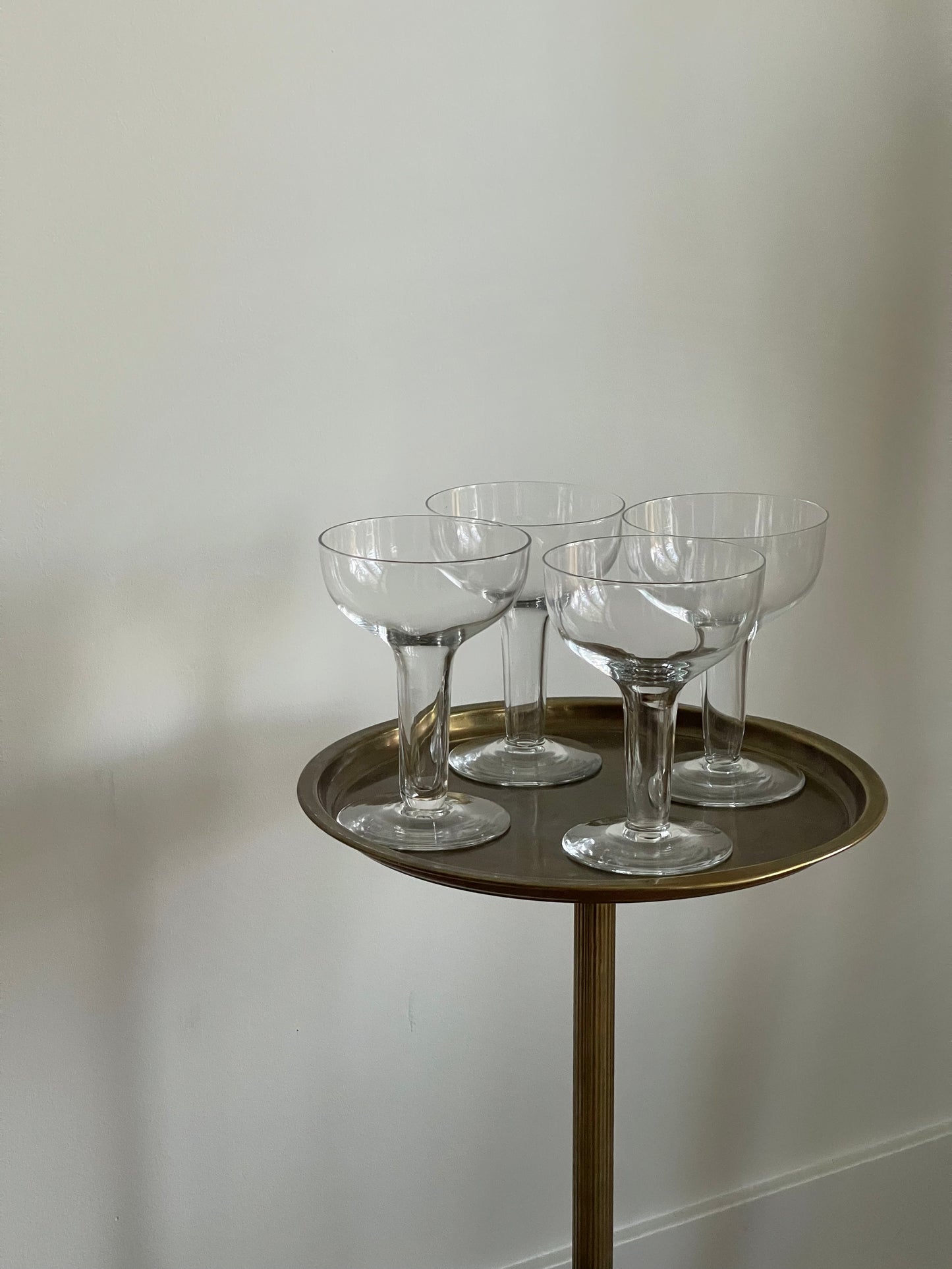 vintage hollow-stemmed coupes | four set