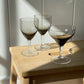 vintage, crystal smoked stemware set