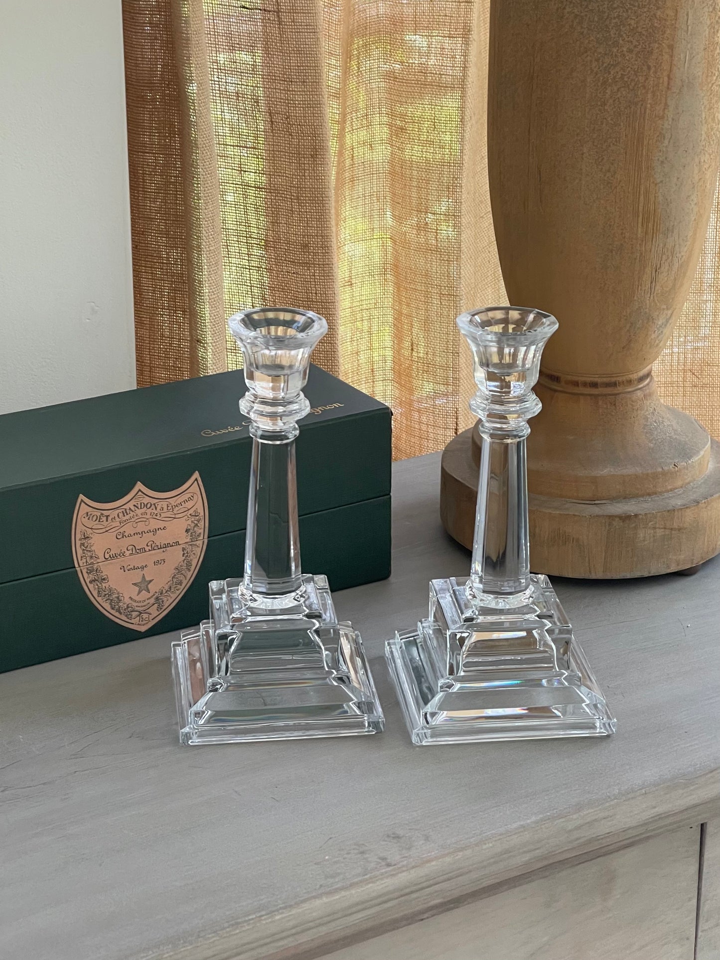 (vintage) tall candlestick holders