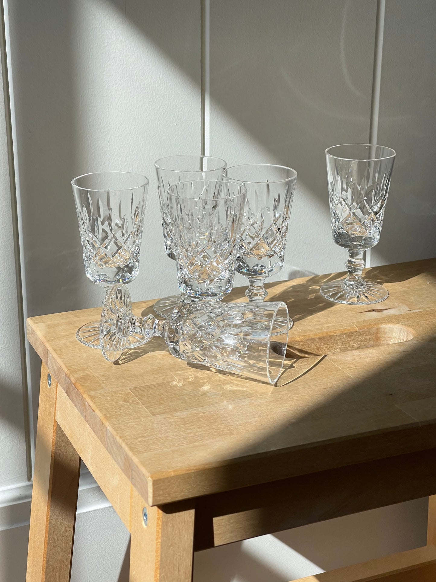 vintage, crystal aperitif set