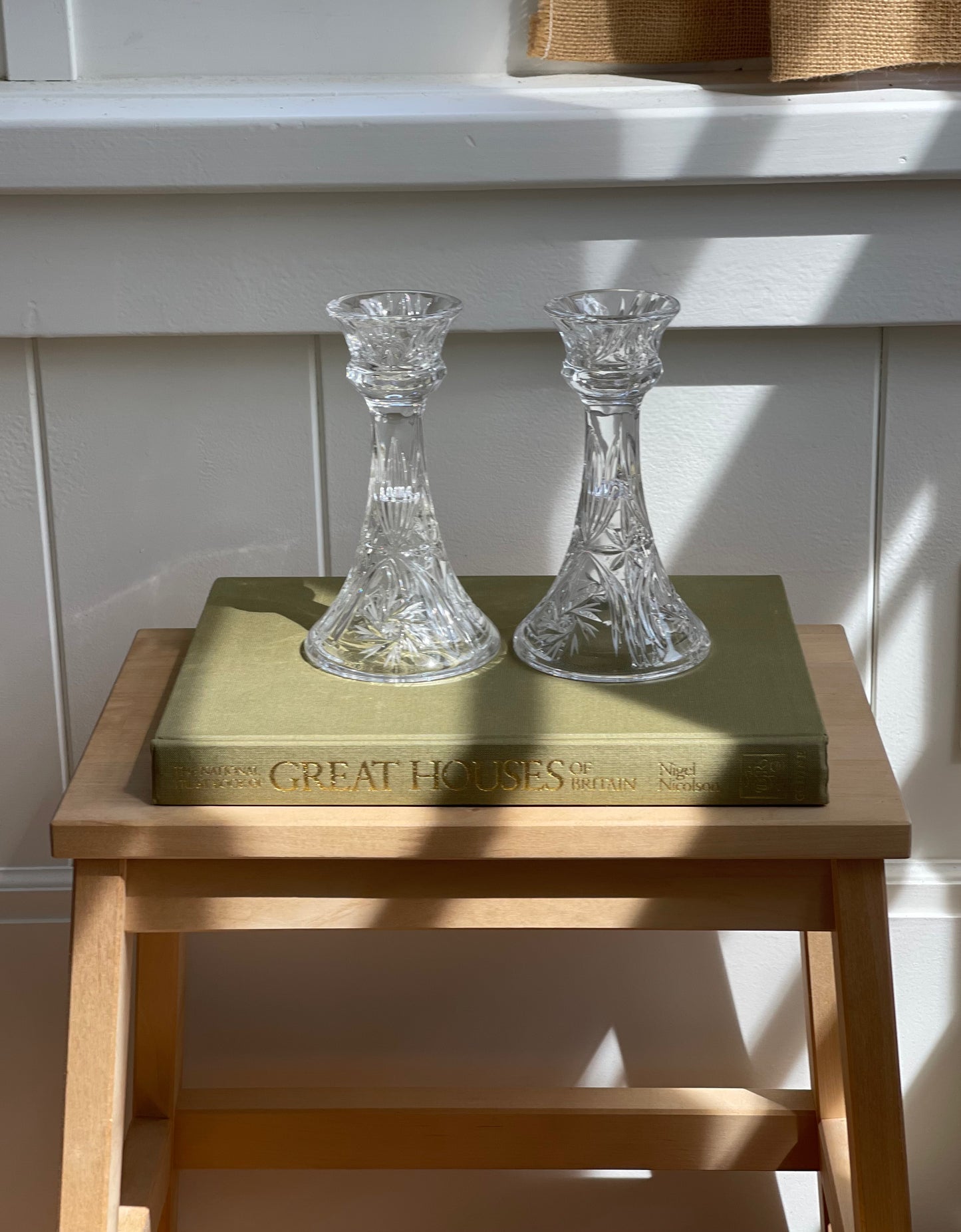 (vintage) crystal candlestick-holders