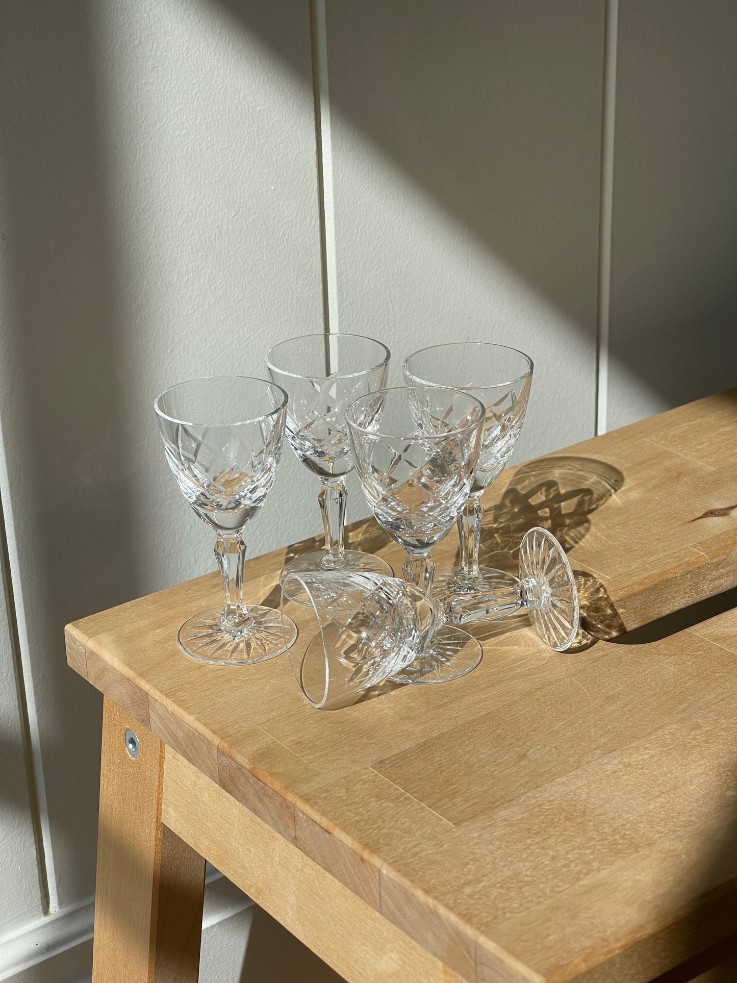 vintage, petite crystal aperitifs