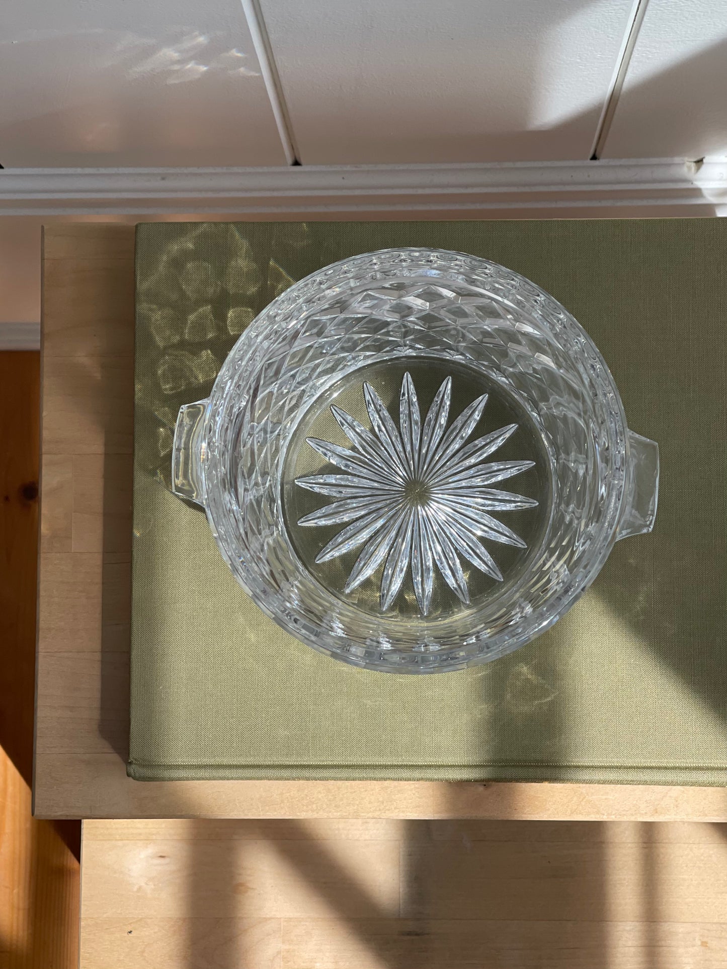 vintage crystal ice bucket