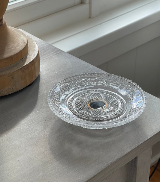 vintage, decorative glass dish
